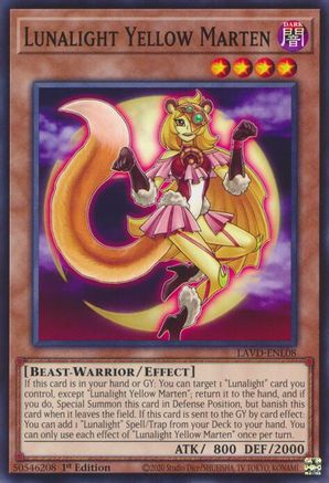 Image of Lunalight Yellow Marten (LAVD-ENL08) - Legendary Arc-V Decks 1st Edition