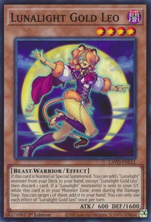 Image of Lunalight Gold Leo (LAVD-ENL11) - Legendary Arc-V Decks 1st Edition