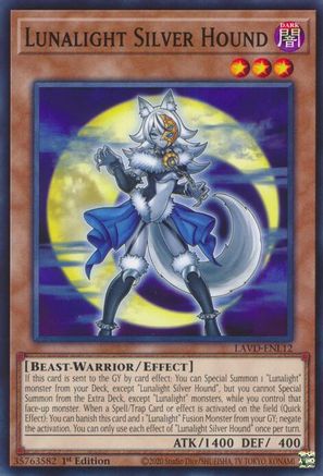 Image of Lunalight Silver Hound (LAVD-ENL12) - Legendary Arc-V Decks 1st Edition