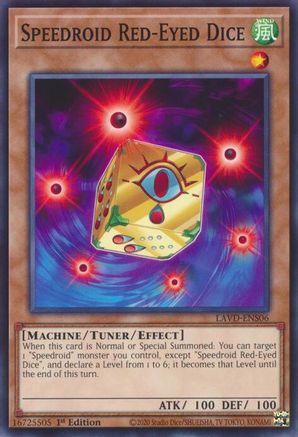Image of Speedroid Red-Eyed Dice (LAVD-ENS06) - Legendary Arc-V Decks 1st Edition