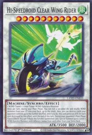 Image of Hi-Speedroid Clear Wing Rider (LAVD-ENS33) - Legendary Arc-V Decks 1st Edition