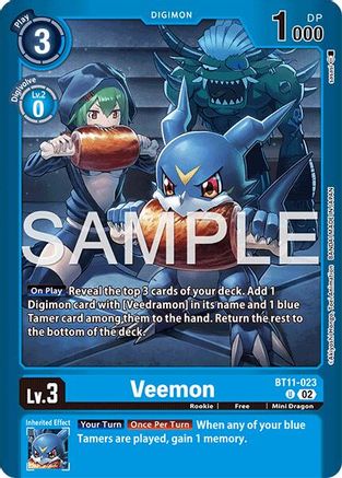 Image of Veemon (BT11-023) - Limited Card Pack -Final Crest- Foil