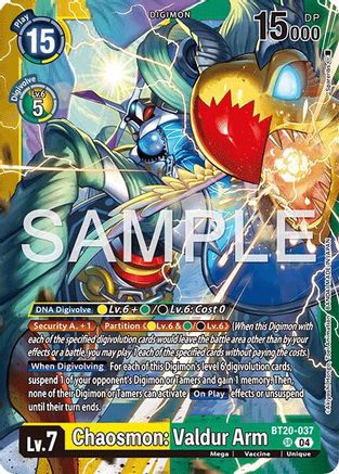 Image of Chaosmon: Valdur Arm (BT20-037) - Limited Card Pack -Final Crest- Foil