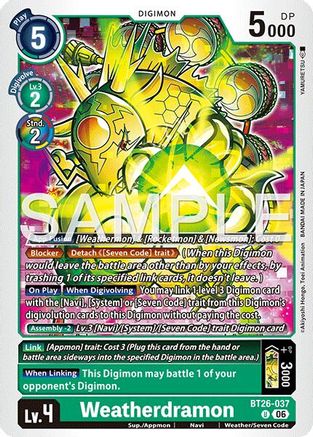 Image of Weatherdramon (BT26-037) - Timeless Bonds