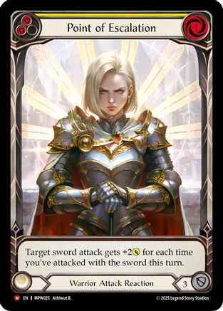 Image of Point of Escalation (Extended Art) (MPW025) - Mastery Pack Warrior Rainbow Foil