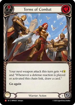 Image of Terms of Combat (MPW034) - Mastery Pack Warrior Rainbow Foil