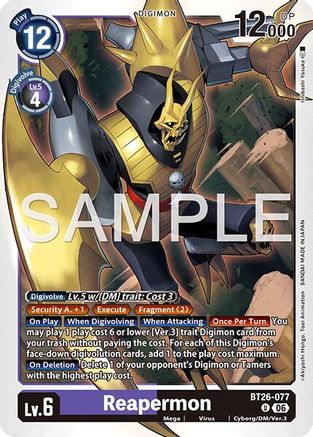 Image of Reapermon (BT26-077) - Timeless Bonds