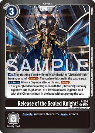 Image of Release of the Sealed Knight! (P-204) - Limited Card Pack -Final Crest- Foil