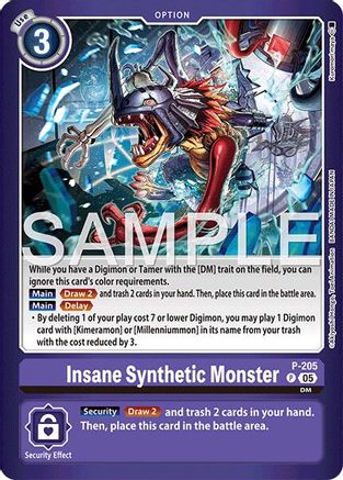 Image of Insane Synthetic Monster (P-205) - Limited Card Pack -Final Crest- Foil