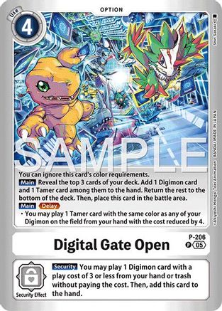 Image of Digital Gate Open (P-206) - Limited Card Pack -Final Crest- Foil