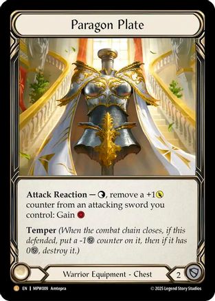 Image of Paragon Plate (MPW009) - Mastery Pack Warrior Cold Foil