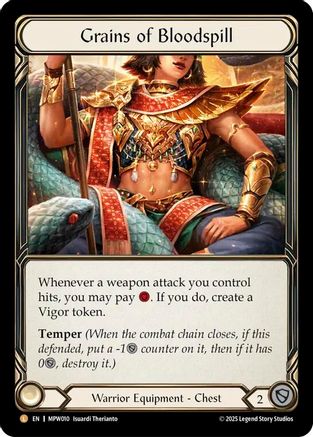 Image of Grains of Bloodspill (MPW010) - Mastery Pack Warrior Rainbow Foil