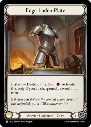 Image of Edge Laden Plate (MPW014) - Mastery Pack Warrior Cold Foil