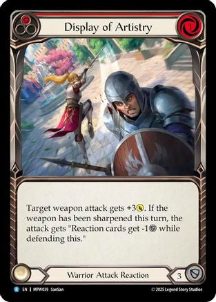 Image of Display of Artistry (Red) (MPW039) - Mastery Pack Warrior Rainbow Foil
