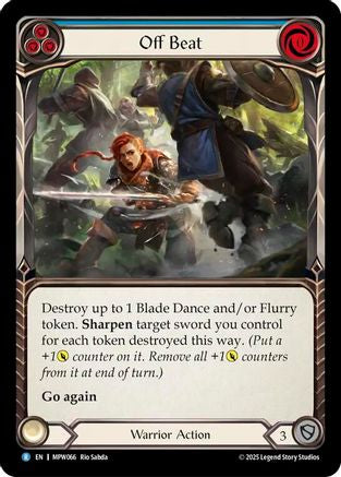 Image of Off Beat (Blue) (MPW066) - Mastery Pack Warrior Rainbow Foil