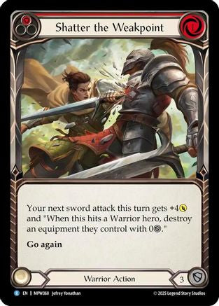 Image of Shatter the Weakpoint (Red) (MPW068) - Mastery Pack Warrior Rainbow Foil