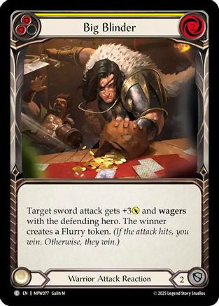 Image of Big Blinder (Yellow) (MPW077) - Mastery Pack Warrior Rainbow Foil