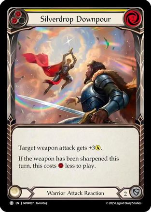 Image of Silverdrop Downpour (Yellow) (MPW087) - Mastery Pack Warrior Rainbow Foil