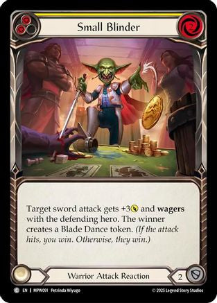 Image of Small Blinder (Yellow) (MPW091) - Mastery Pack Warrior Rainbow Foil