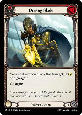 Image of Driving Blade (Red) (MPW102) - Mastery Pack Warrior