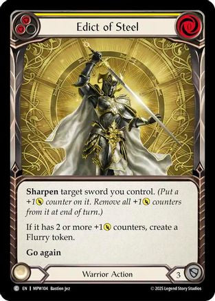 Image of Edict of Steel (Yellow) (MPW104) - Mastery Pack Warrior