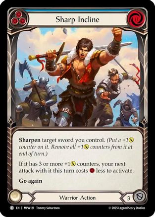 Image of Sharp Incline (Blue) (MPW121) - Mastery Pack Warrior Rainbow Foil