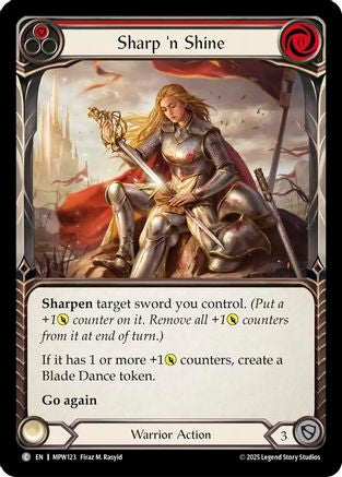 Image of Sharp 'n Shine (Red) (MPW123) - Mastery Pack Warrior Rainbow Foil