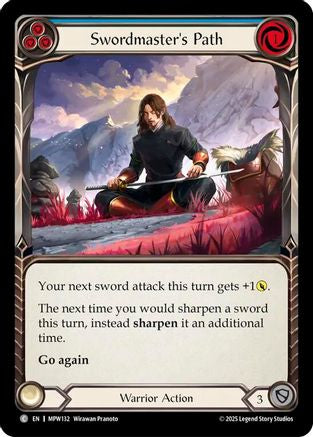 Image of Swordmaster's Path (Blue) (MPW132) - Mastery Pack Warrior Rainbow Foil