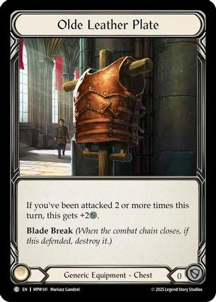 Image of Olde Leather Plate (MPW141) - Mastery Pack Warrior Cold Foil