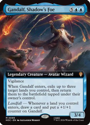 Image of Gandalf, Shadow's Foe (Extended Art) (HOC-099) - The Hobbit: Eternal-Legal Foil