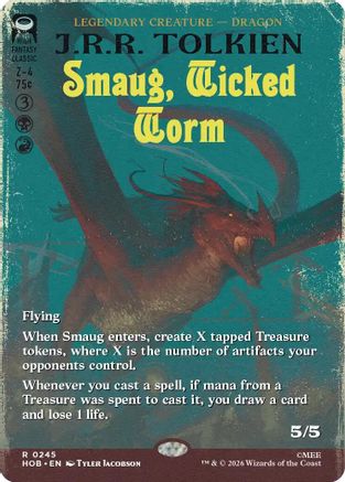 Image of Smaug, Wicked Worm (Borderless) (HOB-245) - The Hobbit Foil