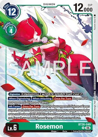 Image of Rosemon (BT26-049) - Timeless Bonds Foil