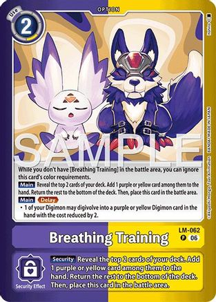 Image of Breathing Training (LM-062) - Limited Card Pack -Final Crest- Foil
