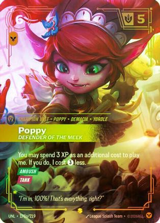 Image of Poppy - Defender of the Meek (Alternate Art) (178a/219) - Riftbound Organized Play Promotional Cards Foil