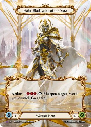 Image of Hala, Bladesaint of the Vow (Marvel) (MPW003) - Mastery Pack Warrior Cold Foil