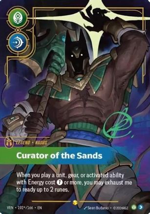 Image of Nasus - Curator of the Sands (Signature) (192*/166) - Vendetta Foil