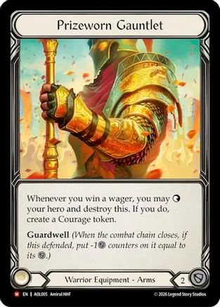 Image of Prizeworn Gauntlet (AOL005) - Armory Deck: Olympia, Prized Fighter Rainbow Foil