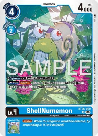 Image of ShellNumemon (BT26-020) - Timeless Bonds