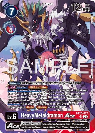 Image of HeavyMetaldramon ACE (BT20-077) - Limited Card Pack -Final Crest- Foil