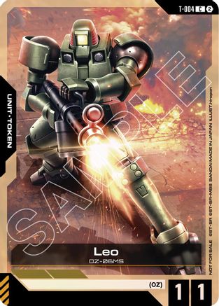 Image of Leo (T-004) Token (WCS 26-27 Participation Pack Vol.2) (T-004) - Gundam Promotional Cards Holofoil