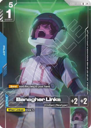 Image of Banagher Links (Newtype Challenge 2026 Mission 4) (GD01-088) - Gundam Promotional Cards Holofoil