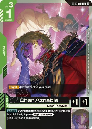 Image of Char Aznable (World Championship Regionals 26-27 Season 2) (ST03-011) - Gundam Promotional Cards Holofoil