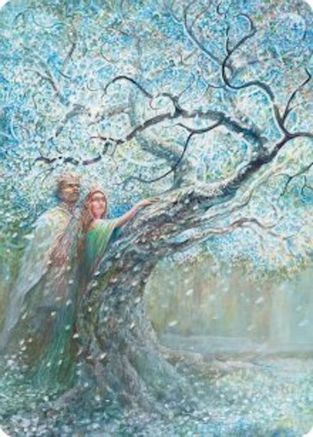 Image of Flowering of the White Tree Art Card (ASHOB-027) - Art Series: The Hobbit