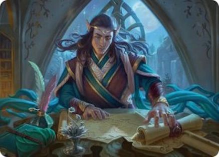 Image of Elrond, Moon-Reader Art Card (ASHOB-009) - Art Series: The Hobbit