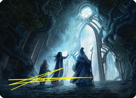 Image of Uncover the Moon-Letters Art Card (Gold-Stamped Signature) (ASHOB-013) - Art Series: The Hobbit