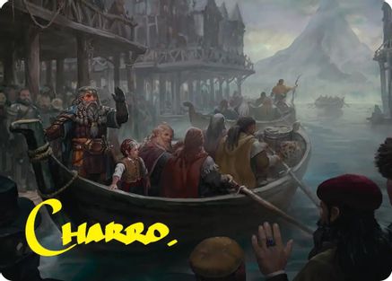 Image of Uneasy Partings Art Card (Gold-Stamped Signature) (ASHOB-014) - Art Series: The Hobbit