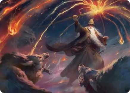 Image of Gandalf, Shadow's Foe Art Card (ASHOB-046) - Art Series: The Hobbit