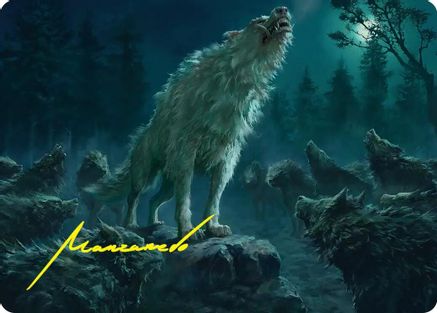 Image of Reverent Howl Art Card (Gold-Stamped Signature) (ASHOB-016) - Art Series: The Hobbit