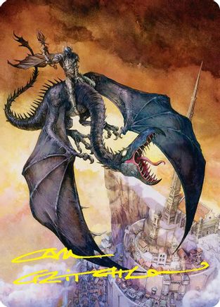 Image of Witch-king, Bringer of Ruin Art Card (Gold-Stamped Signature) (ASHOB-032) - Art Series: The Hobbit