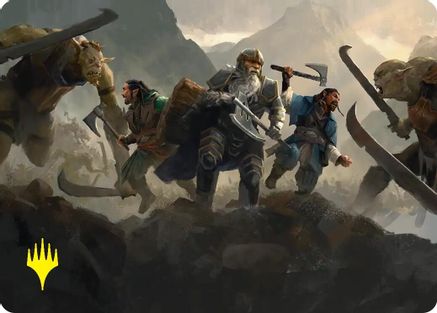 Image of Struggle of Howling Steel Art Card (Gold-Stamped) (ASHOB-051) - Art Series: The Hobbit